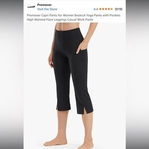 Promover Capri Yoga Pants Pants with Pockets High Waisted
